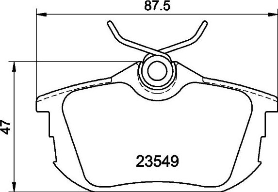 Тормозные колодки Hella Pagid NAO задние для Haima M3 2013-2026. Артикул 8DB 355 030-371