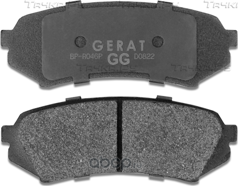 Тормозные колодки Gerat BP-R046P (задние) Low-metalic Gerat. Артикул BPR046P