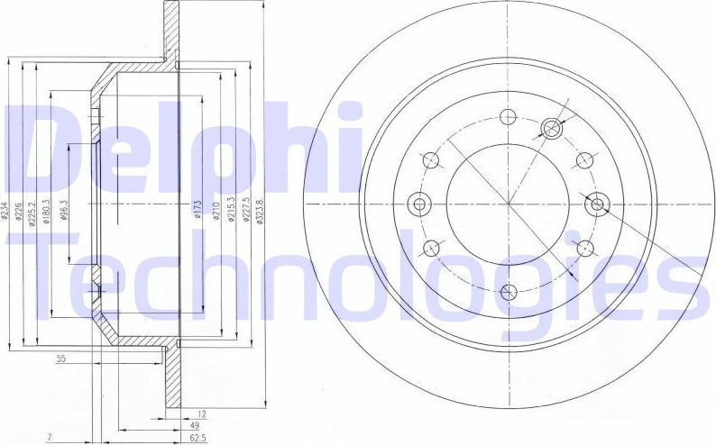 Тормозной диск Delphi. Артикул BG4138