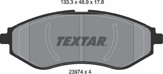 Тормозные колодки Textar Q+ передние для Daewoo Kalos 2002-2007. Артикул 2397401