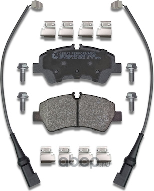 Тормозные колодки Gerat BP-R136P (задние) Low-metalic Gerat. Артикул BPR136P