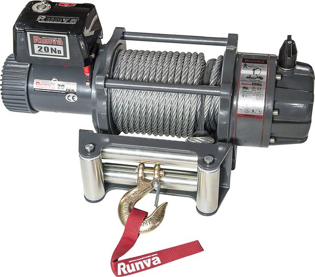 Лебёдка электрическая 12V Runva 20000 lbs (влагозащищенная). Артикул EWB20000U