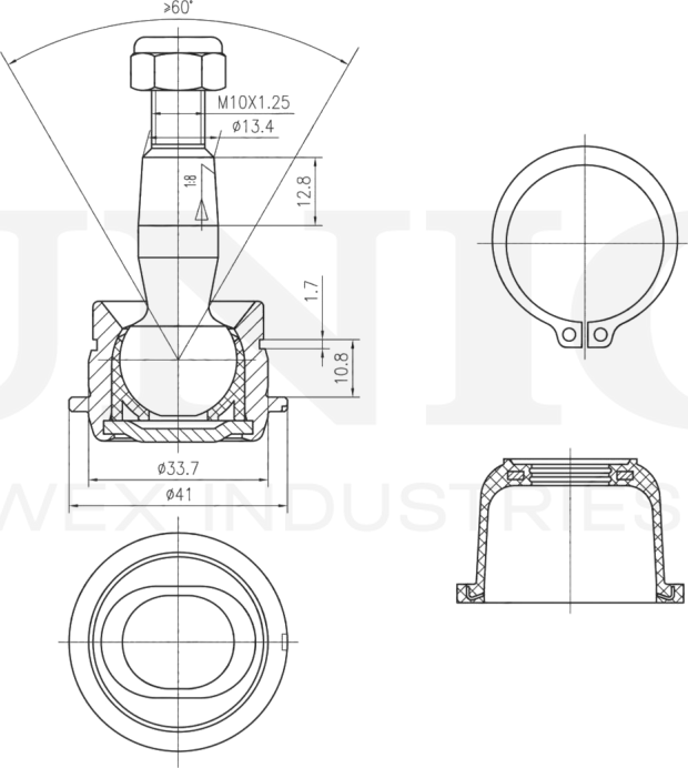 Опора шаровая (Unio). Артикул SSP-20119