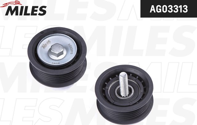 Направляющий (ведущий) ролик приводного поликлинового ремня Miles. Артикул AG03313