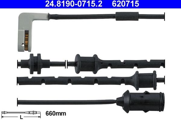 Датчик износа тормозных колодок  ATE. Артикул 24.8190-0715.2