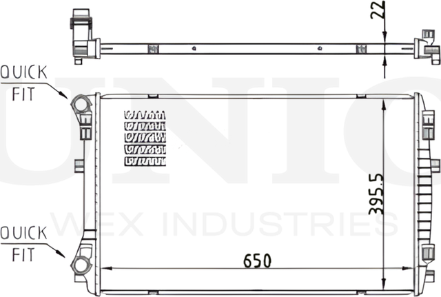 Радиатор двигателя (Unio). Артикул RAD-10134