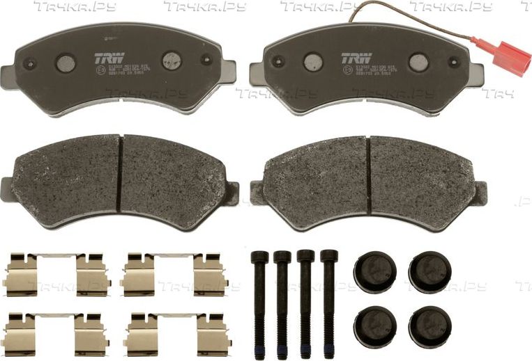 Тормозные колодки TRW COTEC передние для Peugeot Boxer III 2006-2026. Артикул GDB1703
