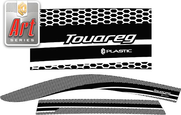 Дефлекторы СА Пластик для окон (Серия "Art" графит) Volkswagen Touareg III 2018-@NOIW@. Артикул 2010032713715