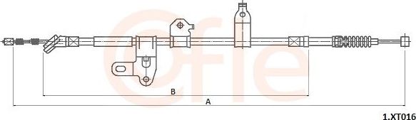 Тормозной шланг Cofle задний левый для Lifan Solano I (620) 2008-2016. Артикул 92.1.XT016