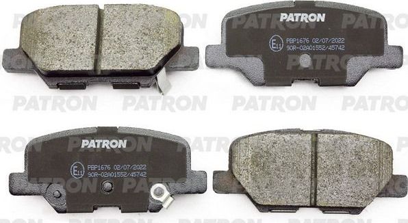 Тормозные колодки Patron. Артикул PBP1676