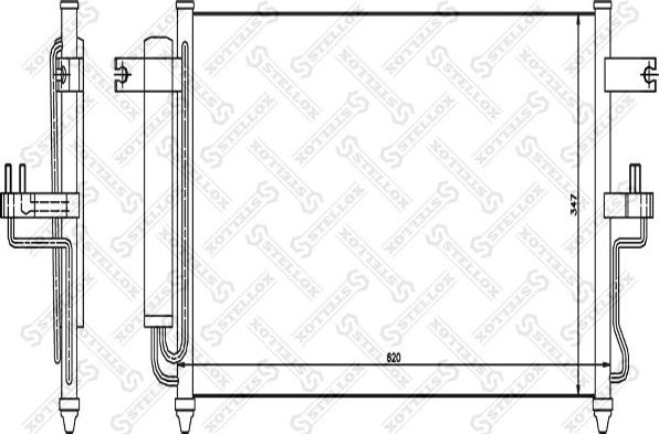 Радиатор кондиционера (конденсатор) Stellox для Hyundai Accent II 2000-2005. Артикул 10-45099-SX