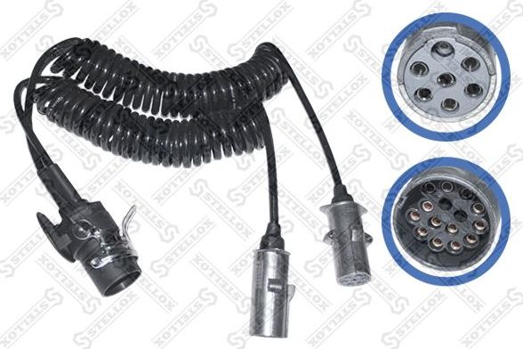 88-01618-SXкабель спиральный! 2 провода, центр.15 пол., вых. 77 и 76 пол., Lmax=4500  MB,MAN Stellox. Артикул 88-01618-SX