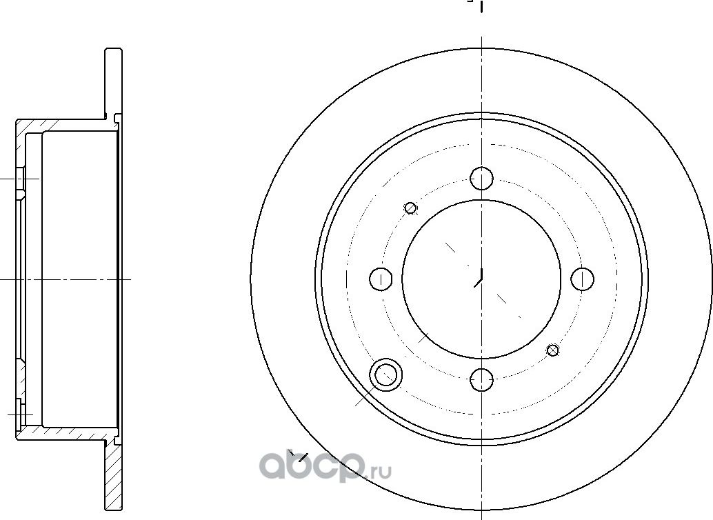 Диск тормозной (G-Brake). Артикул GR01160