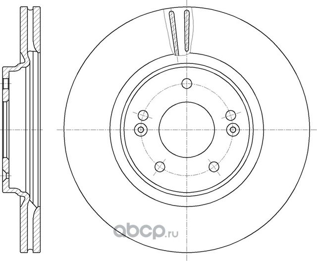 Диск тормозной вентилируемый G-brake GR-21773. Артикул GR21773