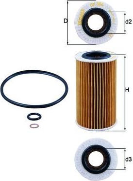 Масляный фильтр Mahle-Knecht. Артикул OX 384D