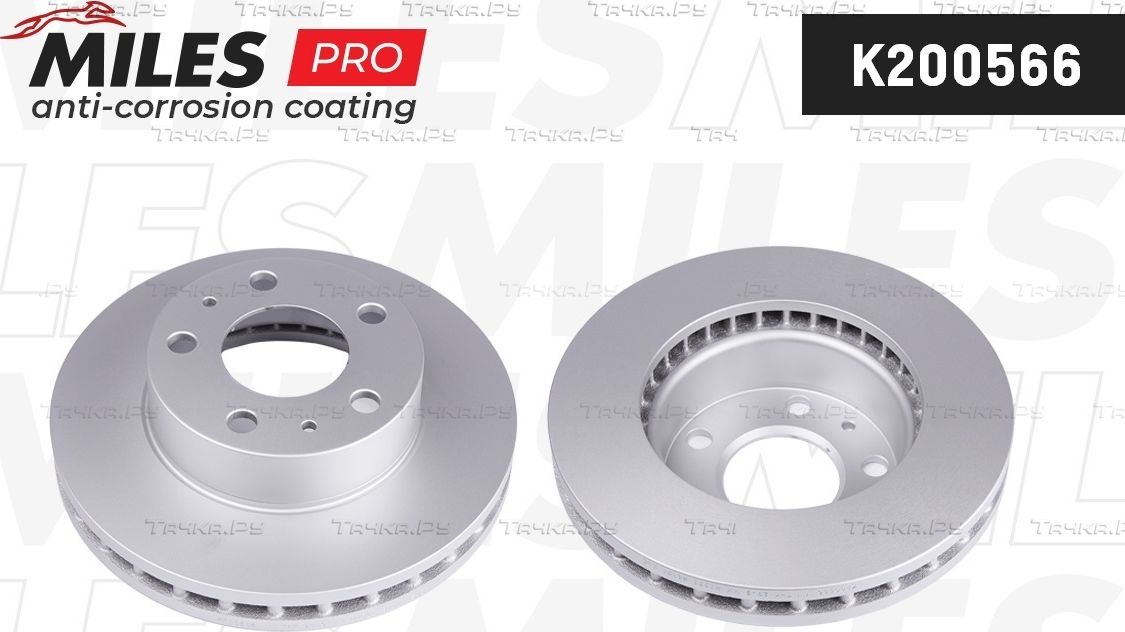 Тормозной диск Miles передний для Peugeot Boxer III 2006-2026. Артикул K200566