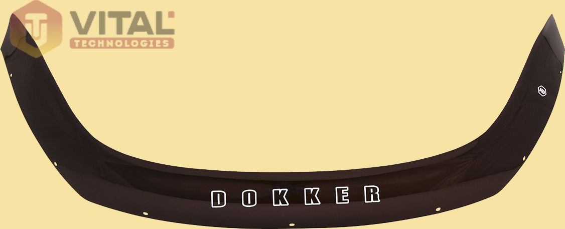 Дефлектор VT52 для капота (длинный) Renault Dokker 2016-2026. Артикул RL39VT