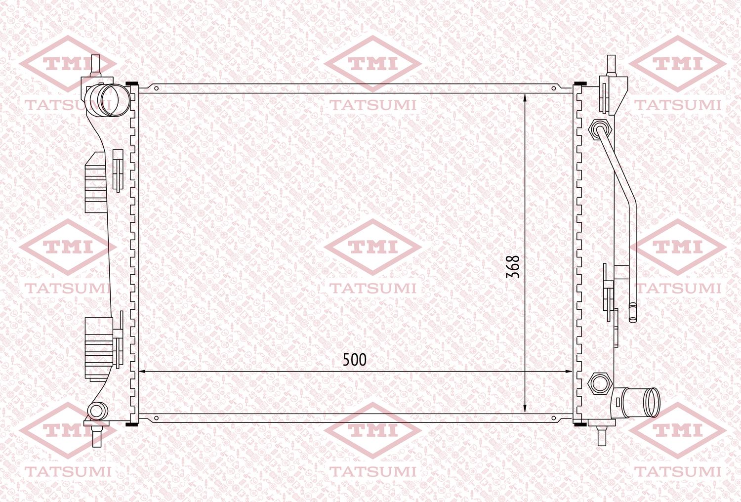 Радиатор охлаждения (Tatsumi). Артикул TGA1048