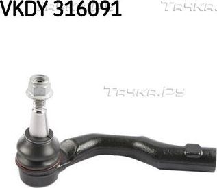 Наконечник рулевой тяги SKF левый для Volvo V90 II 2016-2026. Артикул VKDY 316091