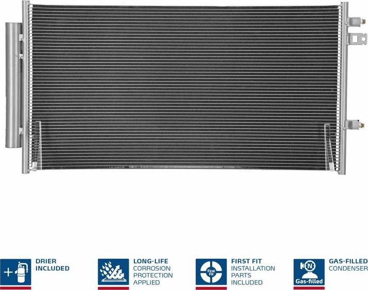 Радиатор кондиционера (конденсатор) Nissens (алюминий). Артикул 940692