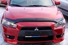 Дефлектор SIM для капота Mitsubishi Lancer 10 2011-2026 (короткий). Артикул SMILAN1112S