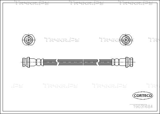 Тормозной шланг Corteco задний для Chevrolet Matiz II 2005-2010. Артикул 19031684