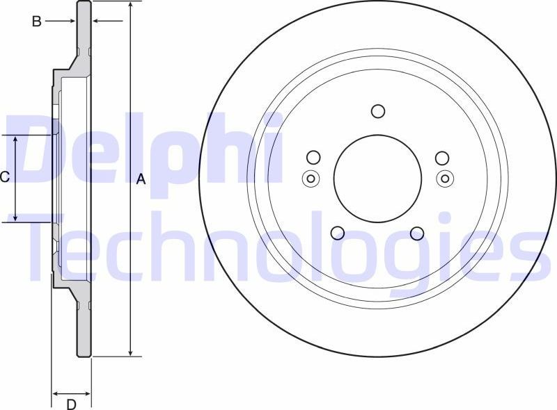 Тормозной диск Delphi. Артикул BG4932C
