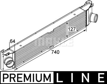 Интеркулер Mahle Premium для Citroen Jumper II 2006-2024. Артикул CI 158 000P
