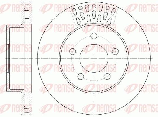 Тормозной диск Remsa передний для Jeep Cherokee III (KJ) 2001-2008. Артикул 6895.10