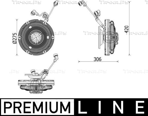 Муфта (вискомуфта) вентилятора Mahle Premium. Артикул CFC 259 000P
