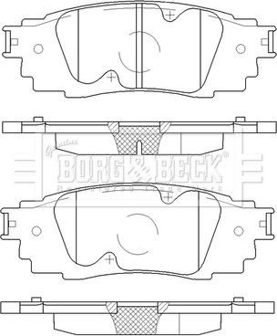Тормозные колодки Borg & Beck. Артикул BBP2575