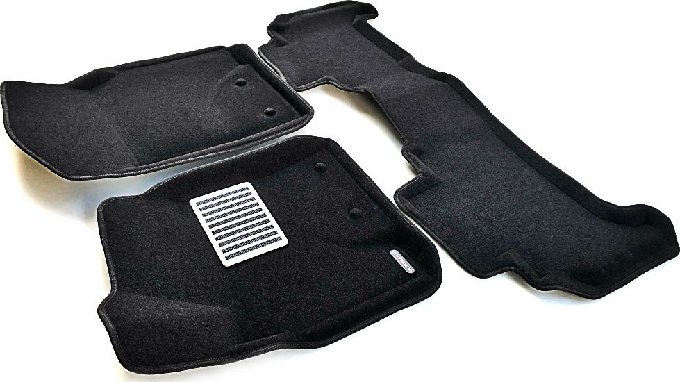 Коврики текстильные Euromat 3D Lux для салона Toyota Land Cruiser 200 2007-2012 ЧЕРНЫЕ. Артикул EM3D-005118