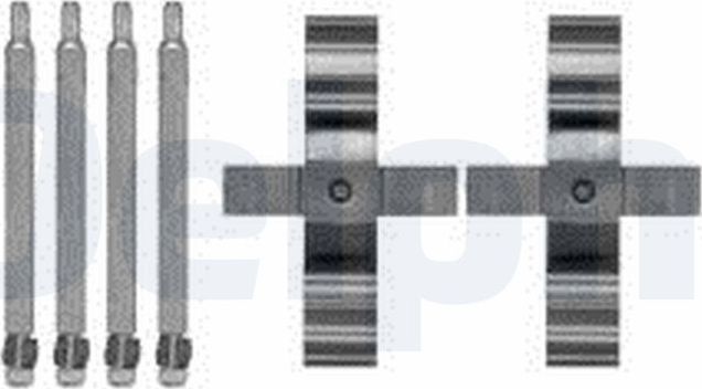 Комплект установочный барабанных тормозных колодок_(LX0598 Delphi) Delphi. Артикул LX0598