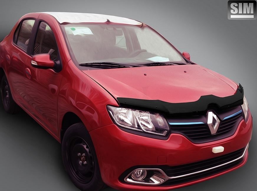 Дефлектор SIM для капота Renault Logan II 2014-2026. Артикул SRELOG1412