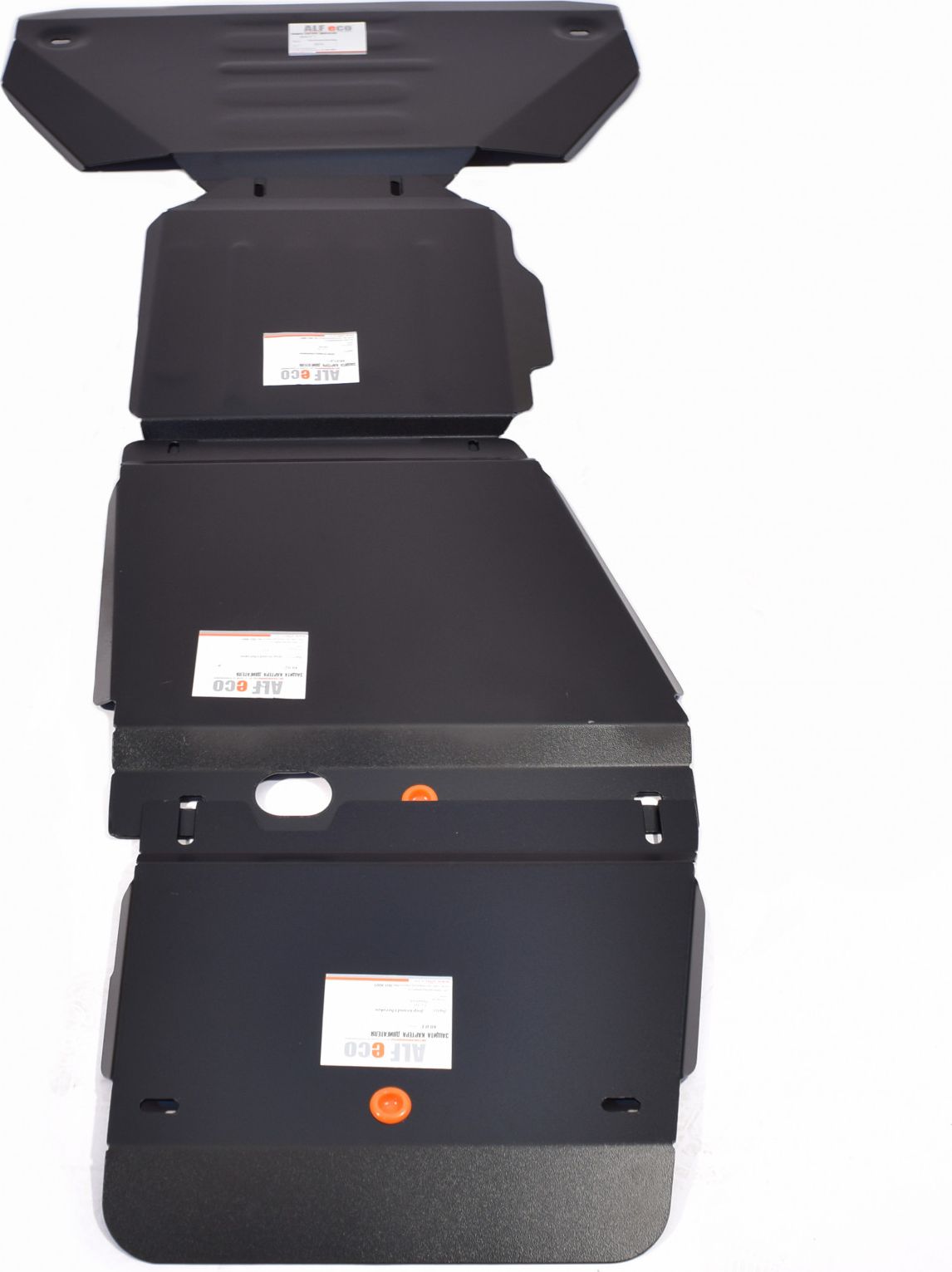 Защита Alfeco для картера, радиатора, КПП и раздатки Jeep Grand Cherokee WK2 2013-2022. Артикул ALF.48.01,02,03