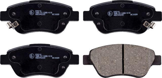 Тормозные колодки Blue Print передние для Fiat Panda II 2004-2013. Артикул ADZ94233