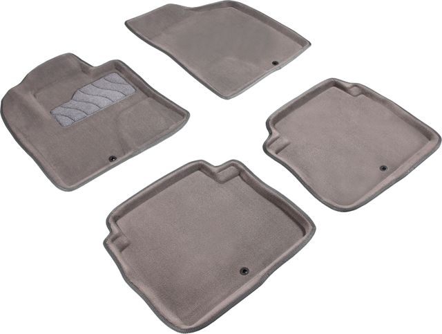 Коврики Seintex 3D ворсовые для салона Hyundai Santa Fe II 2006-2010. Серый. Артикул 81956