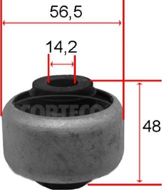 Сайлентблок переднего рычага подвески Corteco передний правый/левый для Peugeot 207 I 2006-2015. Артикул 80001541