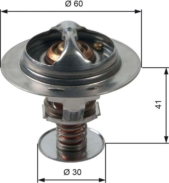 Термостат Gates для Hyundai Genesis I 2008-2014. Артикул TH34882G1