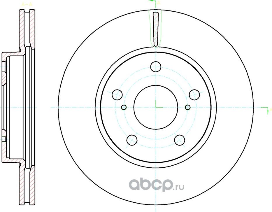 Диск тормозной вентилируемый G brake GR 20650 (G-Brake). Артикул GR20650
