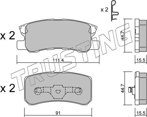 Тормозные колодки Trusting. Артикул 415.0