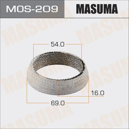 Прокладка глушителя Masuma для Toyota Camry 70 (V70, XV70) 2017-2024. Артикул MOS-209