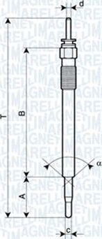 Свеча накаливания (накала) Magneti Marelli. Артикул 062900086304
