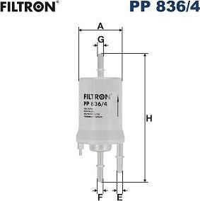 Топливный фильтр Filtron. Артикул PP 836/4