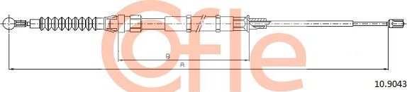 Трос ручника (тросик ручного тормоза) Cofle. Артикул 92.10.9043