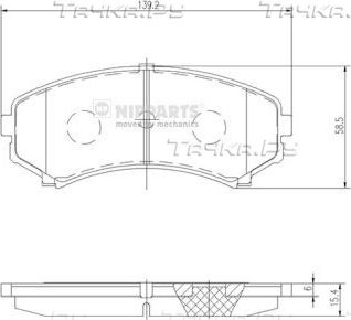 Тормозные колодки Nipparts. Артикул J3605039
