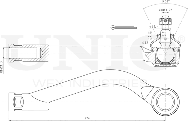 Наконечник рулевой тяги (Unio). Артикул SSP-10160