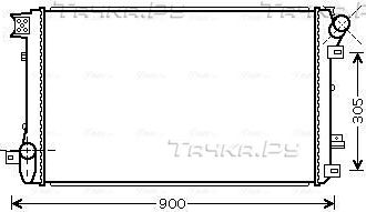 Радиатор охлаждения двигателя AVA для Nissan Interstar 2003-2026. Артикул RTA2408