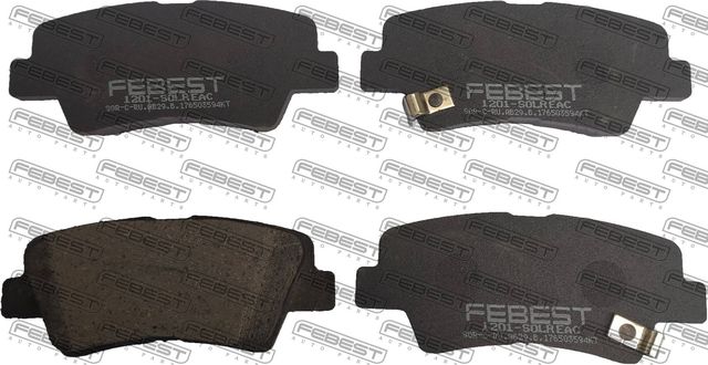 Тормозные колодки Febest задние для Hyundai Elantra V (MD) 2010-2016. Артикул 1201-SOLR