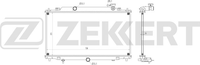 Радиатор охлаждения двигателя Zekkert (алюминий). Артикул MK-1666